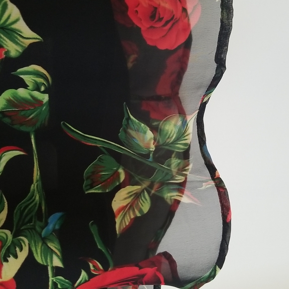 Rose Print Mini Dress - Picture 3 of 13